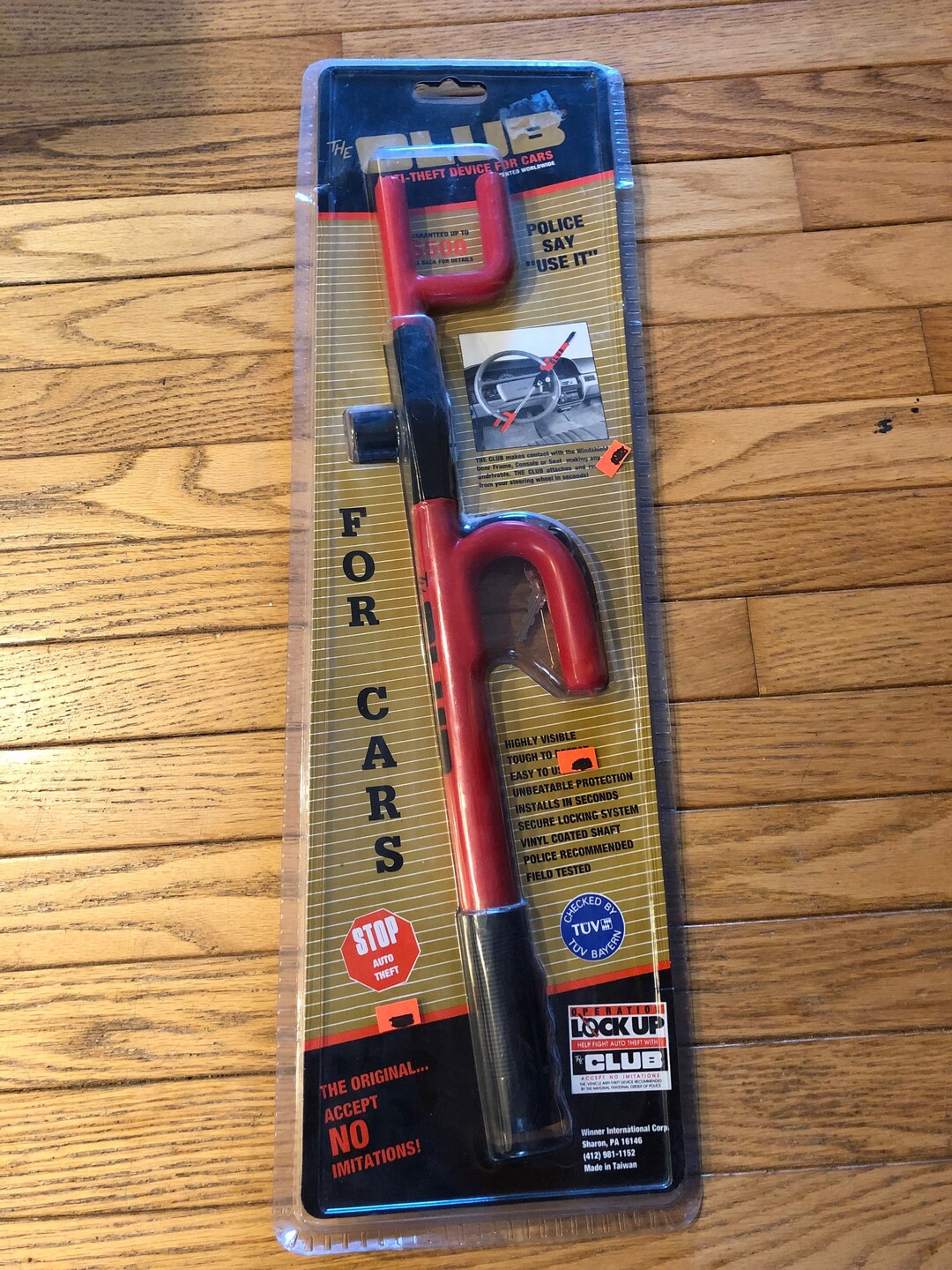 The CLUB Steering Wheel Lock Red Model 1000 2 Keys New Etsy