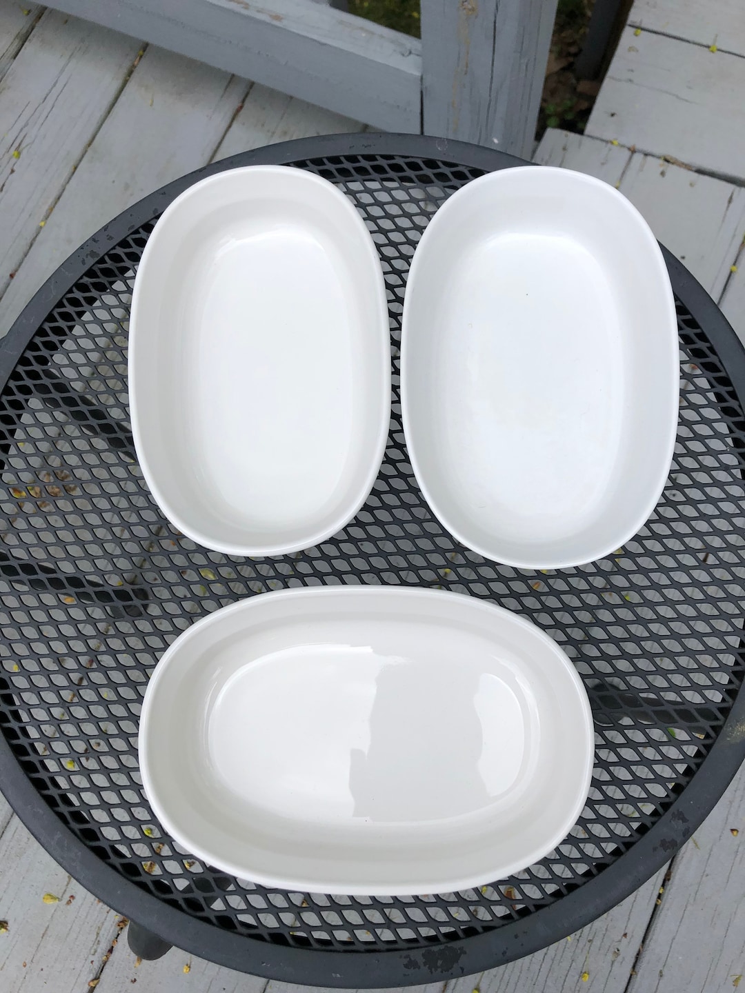 Vintage Corningware French White Au Gratin Dishes Set of 3 Etsy