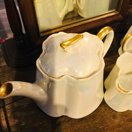 Fine Porcelain shops Bavarian Iridescent Tea Set