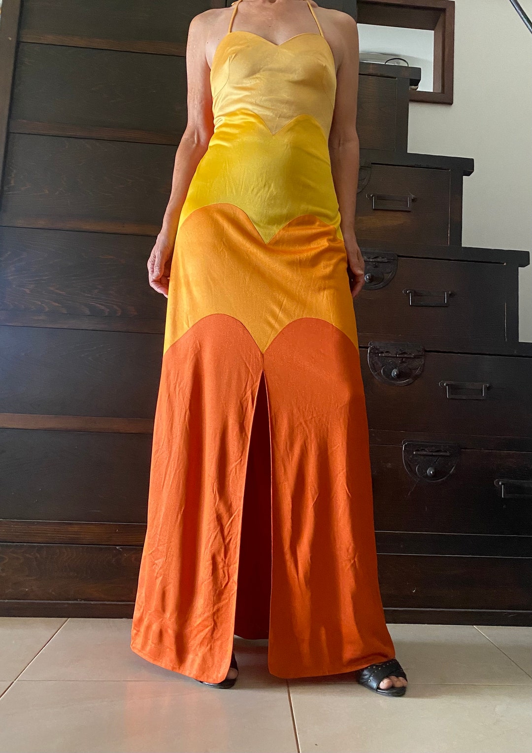 Disco halter dress