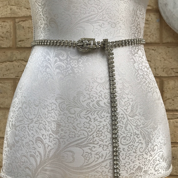 Vintage 50s Rhinestone Diamante Belt