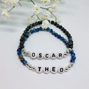Personalized Gemstone Name Bracelet: Friendship Alphabet Bracelet
