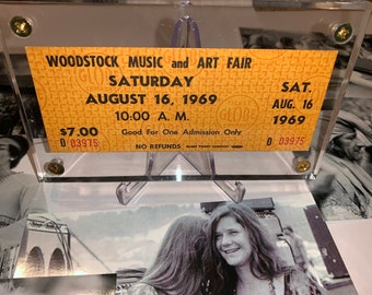Woodstock 1969 Unused Advance Sale Saturday Concert Ticket Ephemera