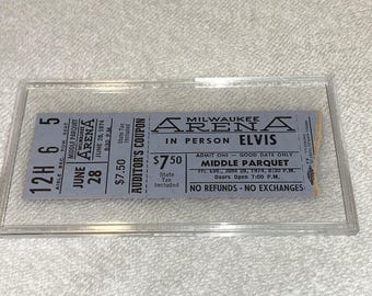 ELVIS PRESLEY 1974 Concert Ticket Stub Milwaukee Arena June 28 1974 USA Rock Ephemera