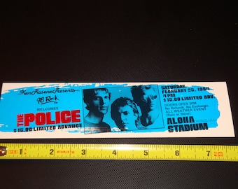 The POLICE Stevie Ray Vaughan Bryan Adams Vintage 1984 Authentic Unused Synchronicity Tour Concert TICKET Limited advance sale USA