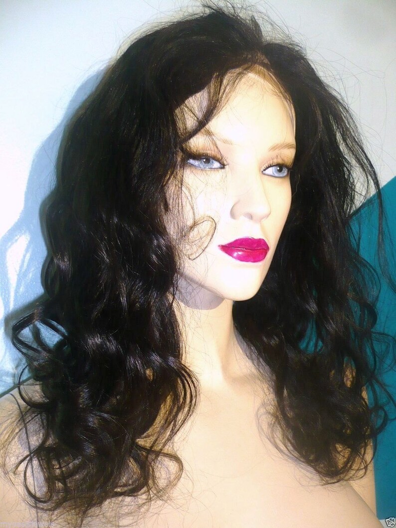 Indian Remi Remy Lace Thin Skin Wig Wigs Human Hair 1B Hand | Etsy