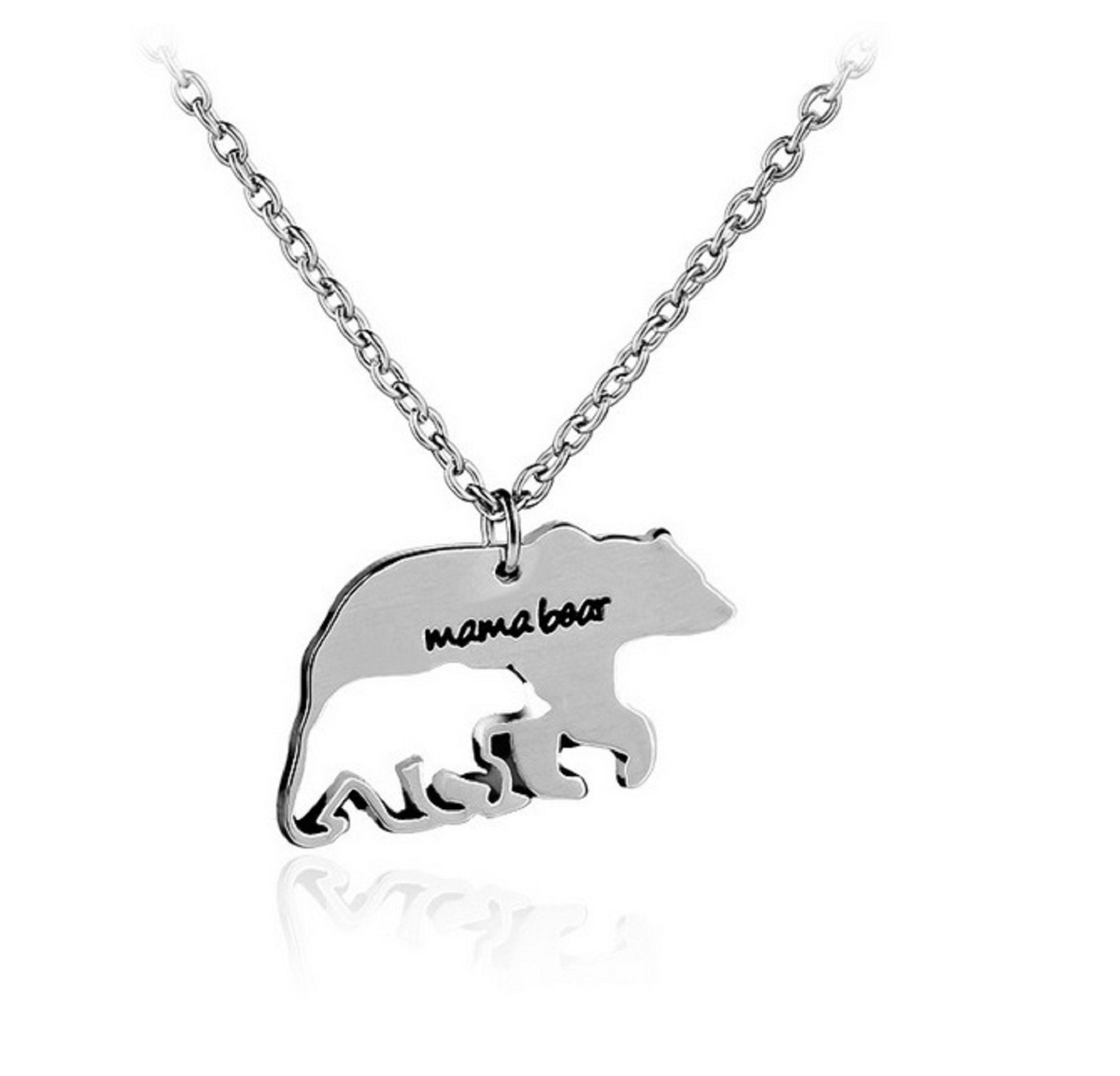 Mama Bear Necklace Bear and Cubs 