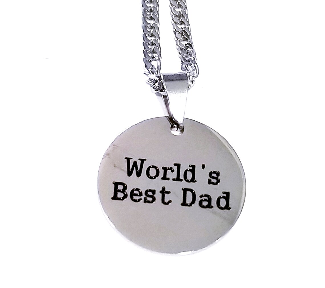 World's Best Dad Necklace Stainless Steel Necklace Gift Etsy