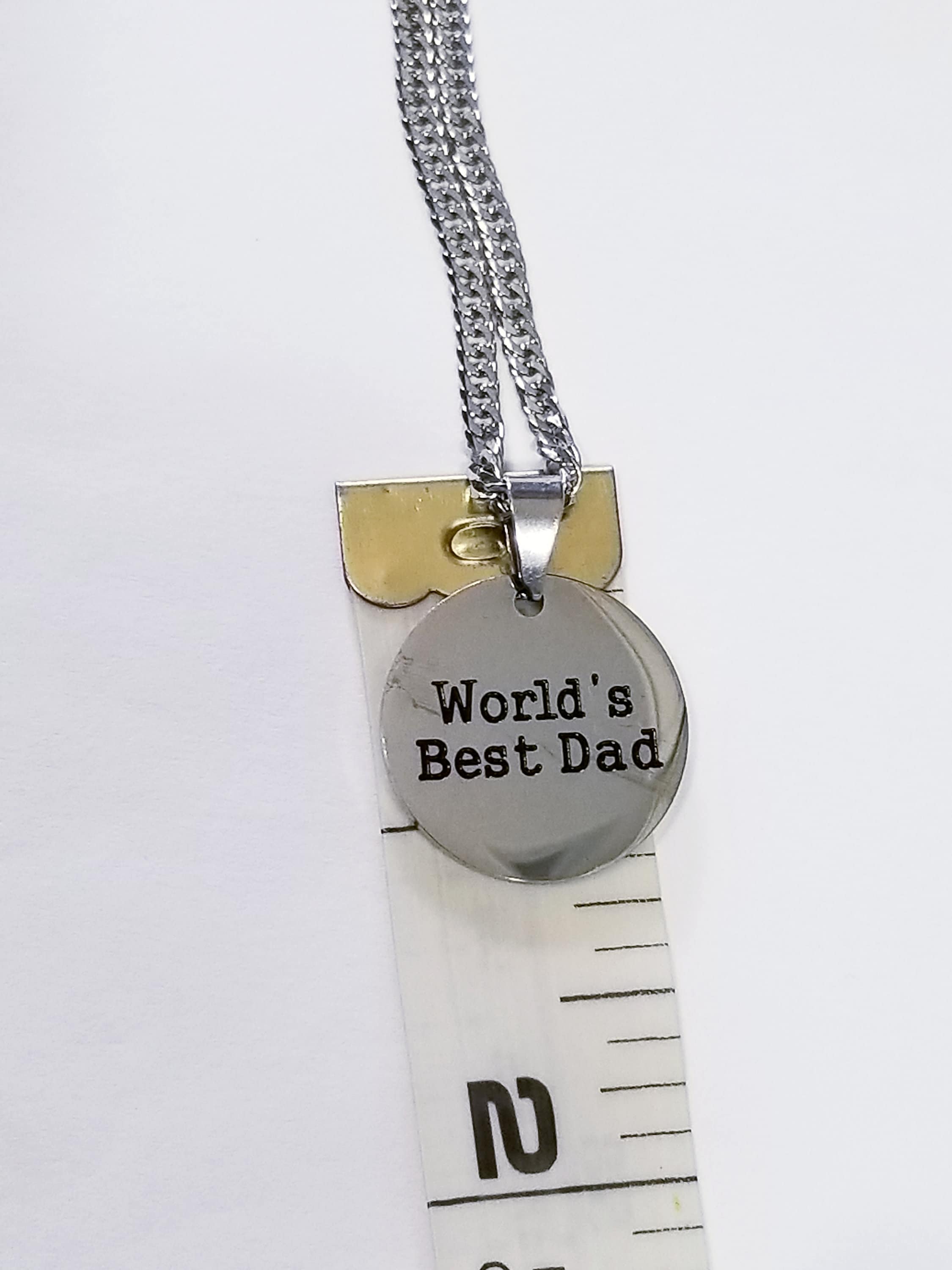 World's Best Dad Necklace Stainless Steel Necklace Gift Etsy