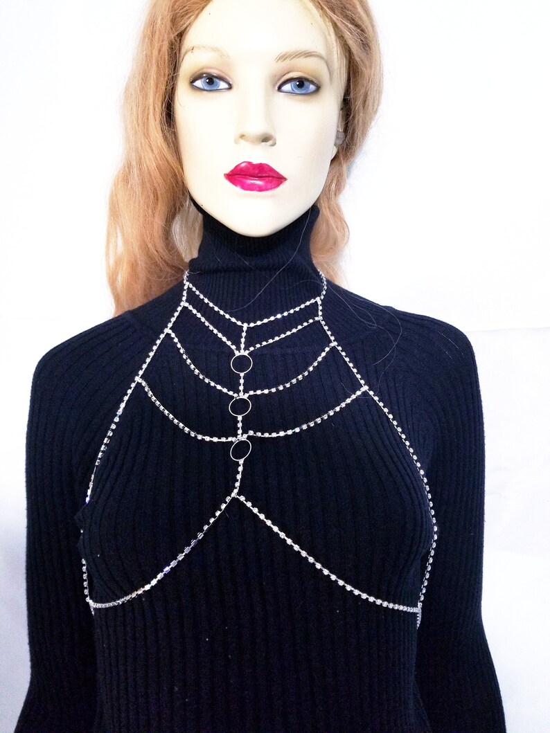 Rhinestone Body Chain Crystal Bra Body Jewelry Beach or Etsy