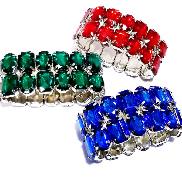 Rhinestone Stretch Bracelet Etsy