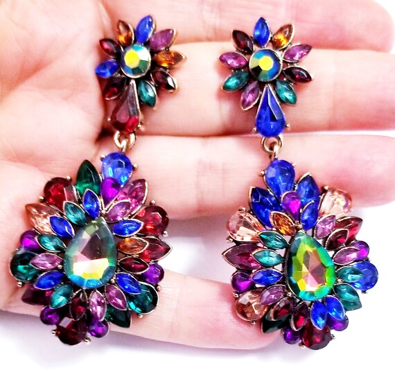 Purple pageant best sale earrings