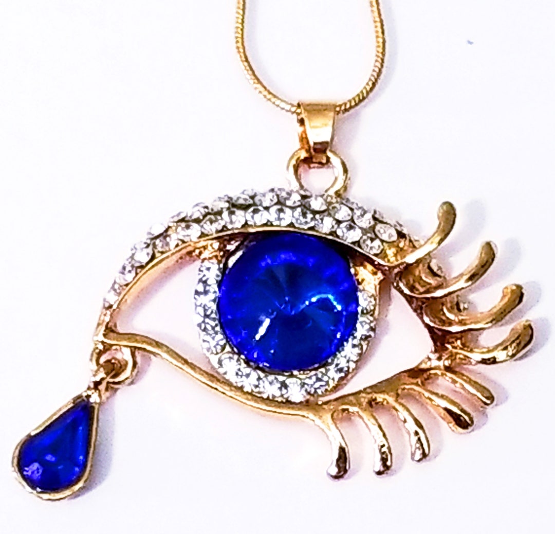 Evil Eye Necklace Crystal Eye Pendant Gift for Mom Best Etsy