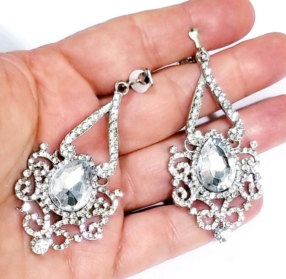 Rhinestone pageant deals earrings
