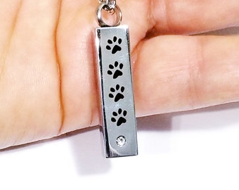 Pet Paw Urn, Cremation Necklace Pendant, Keepsake Jewelry Memorial, Pet Ashes Necklace, Thoughtful Gift!