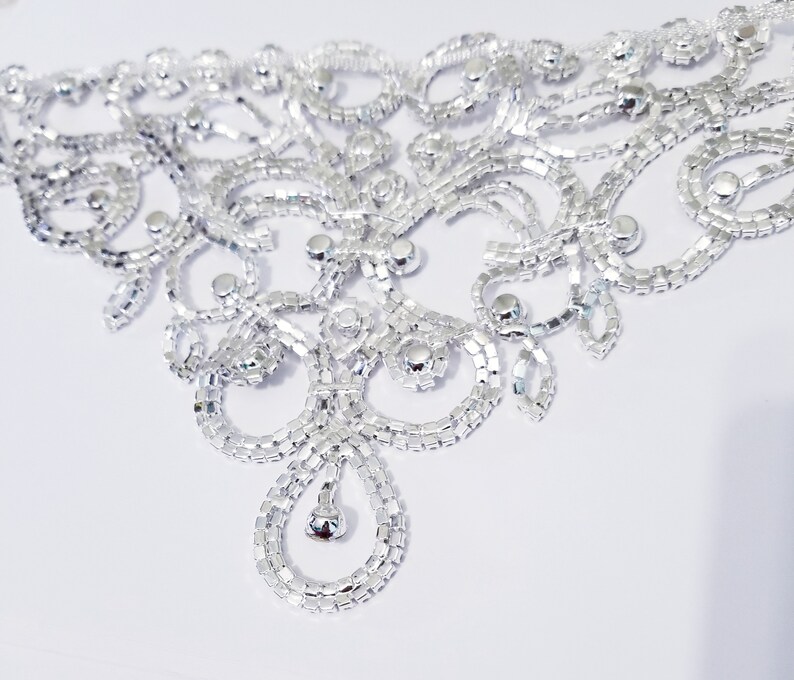 Rhinestone Choker Necklace Austrian Crystal Collar Bridal Etsy