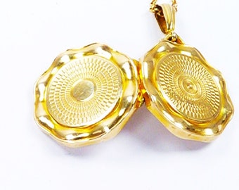 Gift Idea For 50th Anniversary Antique Gold Locket Necklace 1915