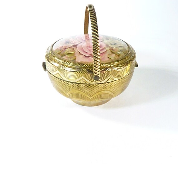 Vintage Compact Mirror Kigu Powder Compact
