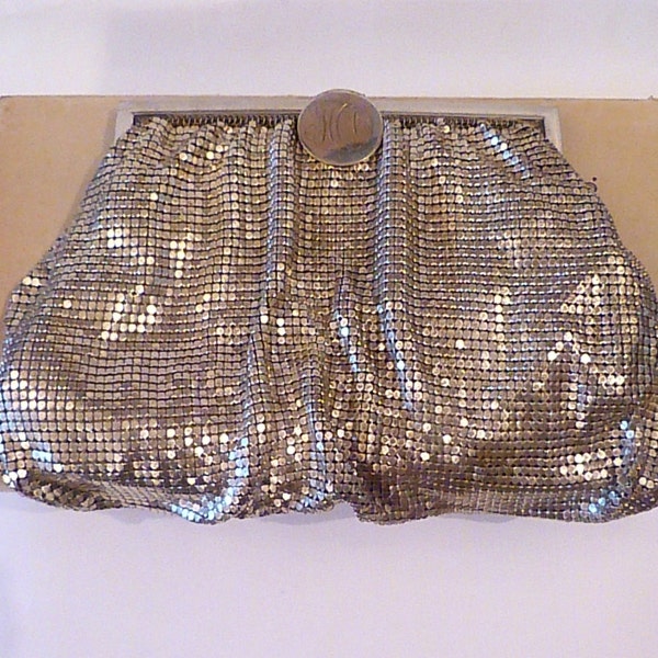 Vintage 1930s Whiting & Davis wedding clutch Great Gatsby gift vintage purse mesh purse coin purse bridesmaids clutch bridal accessory