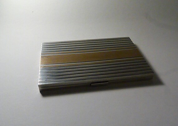 Rare Boucheron Cigarette Case Art Deco Sterling Silver and Gold Business  Card Case 1930s Signed Boucheron Paris