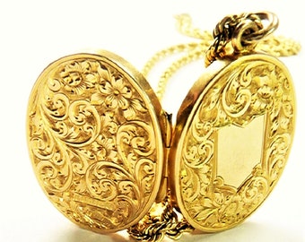 Gold Wedding Locket - Etsy UK