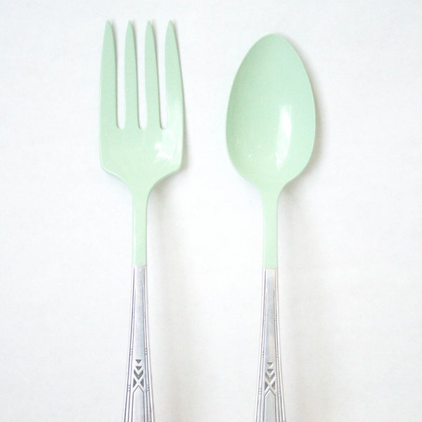 Serving Silverware - Mint Green Powder Coated - 2pc