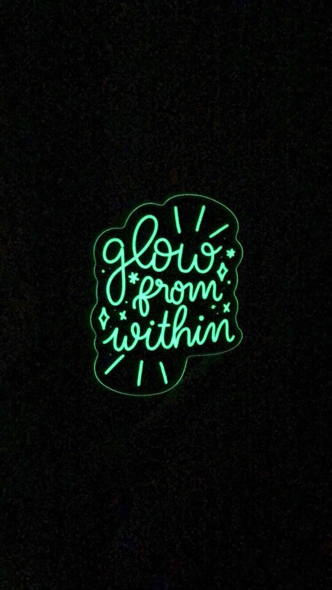 GLOW in the DARK Quote Sticker Laptop Stickers Hydroflask Etsy