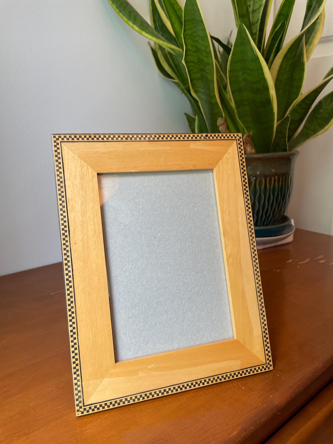 Rare Woods Checker Border Picture Frame, Vintage Picture Frame, Solid ...