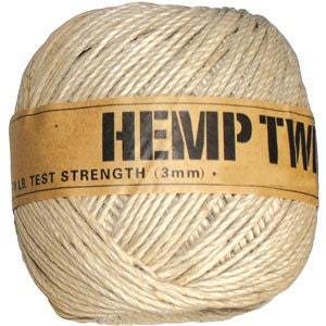 3MM Natural Polished Hemp Twine Craft Rope Macrame Cord 100lbs 121 Feet  Spool 