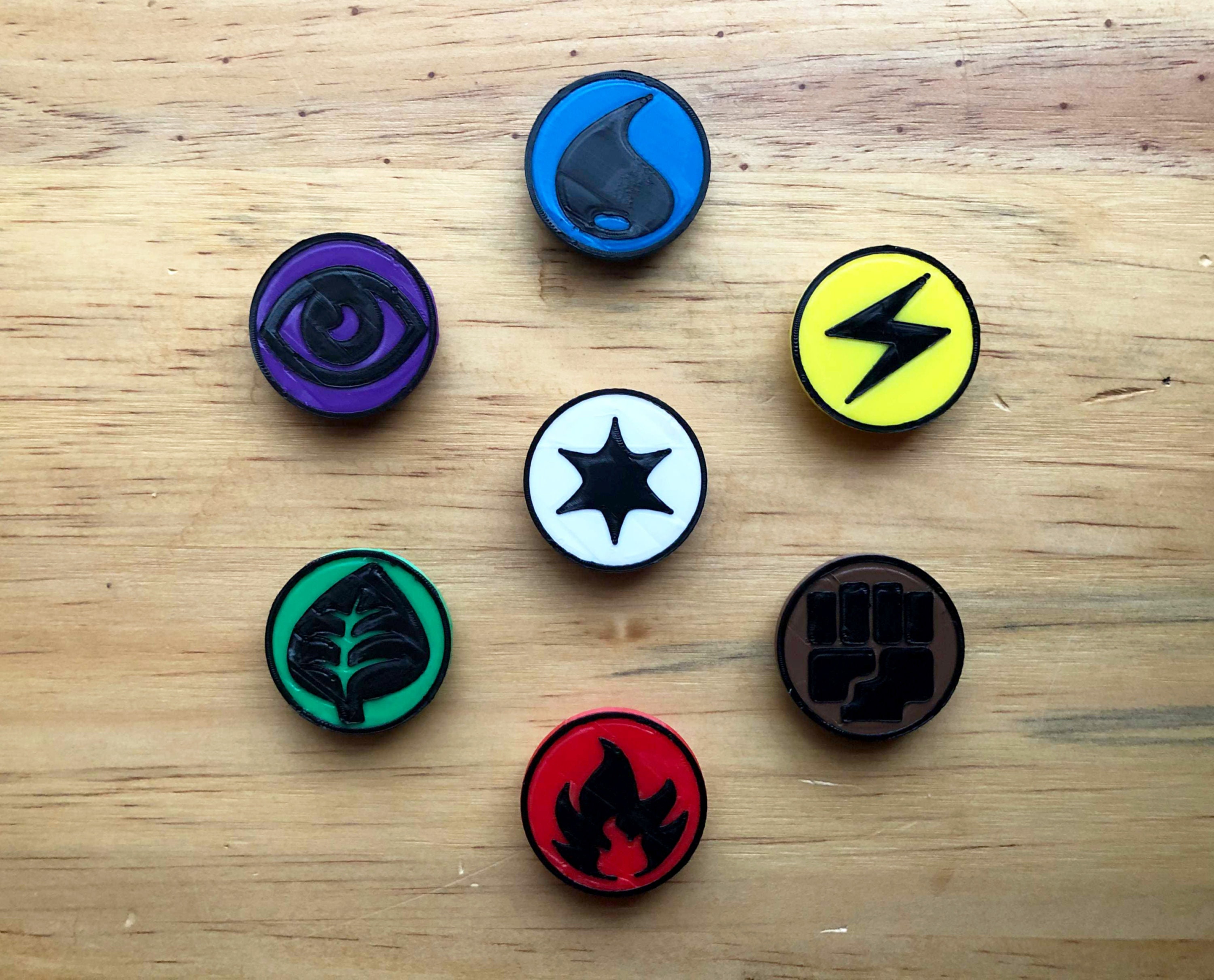 I made some Pokémon type symbol magnets : r/drawing