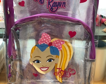 jojo siwa clear backpack