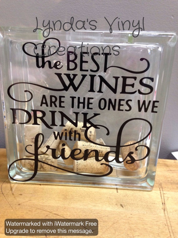 Diy Glass Block Decal The Best Wines Image 0