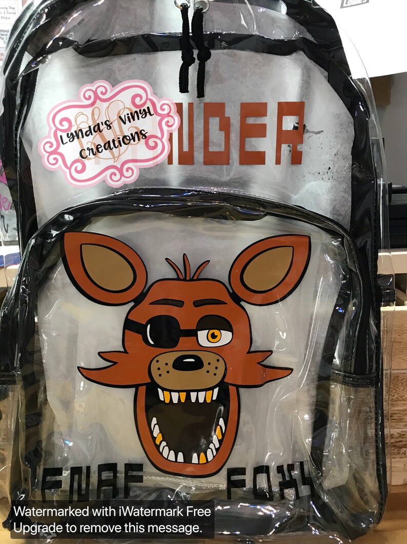 FNAF foxy Personalized Clear Backpack Etsy