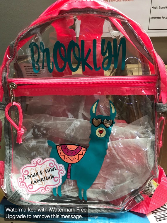 Llama Clear Backpack Llama Clear Backpack
