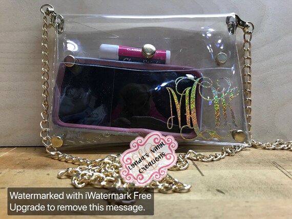Monogrammed Clear Purse//NFL//Gameday