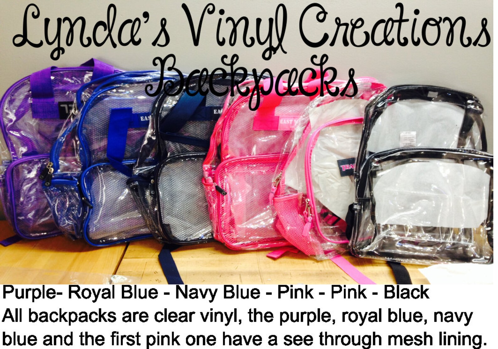 Custom Personalized Clear Backpack Etsy