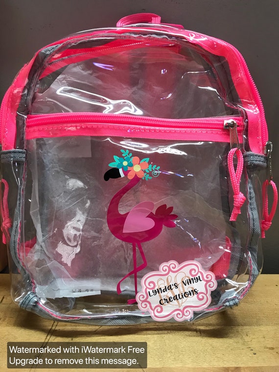 Flamingo Small Backpack Keychain for Girl