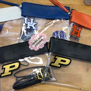 Clear Crossbody Purse//Stadium Approved//College Gift