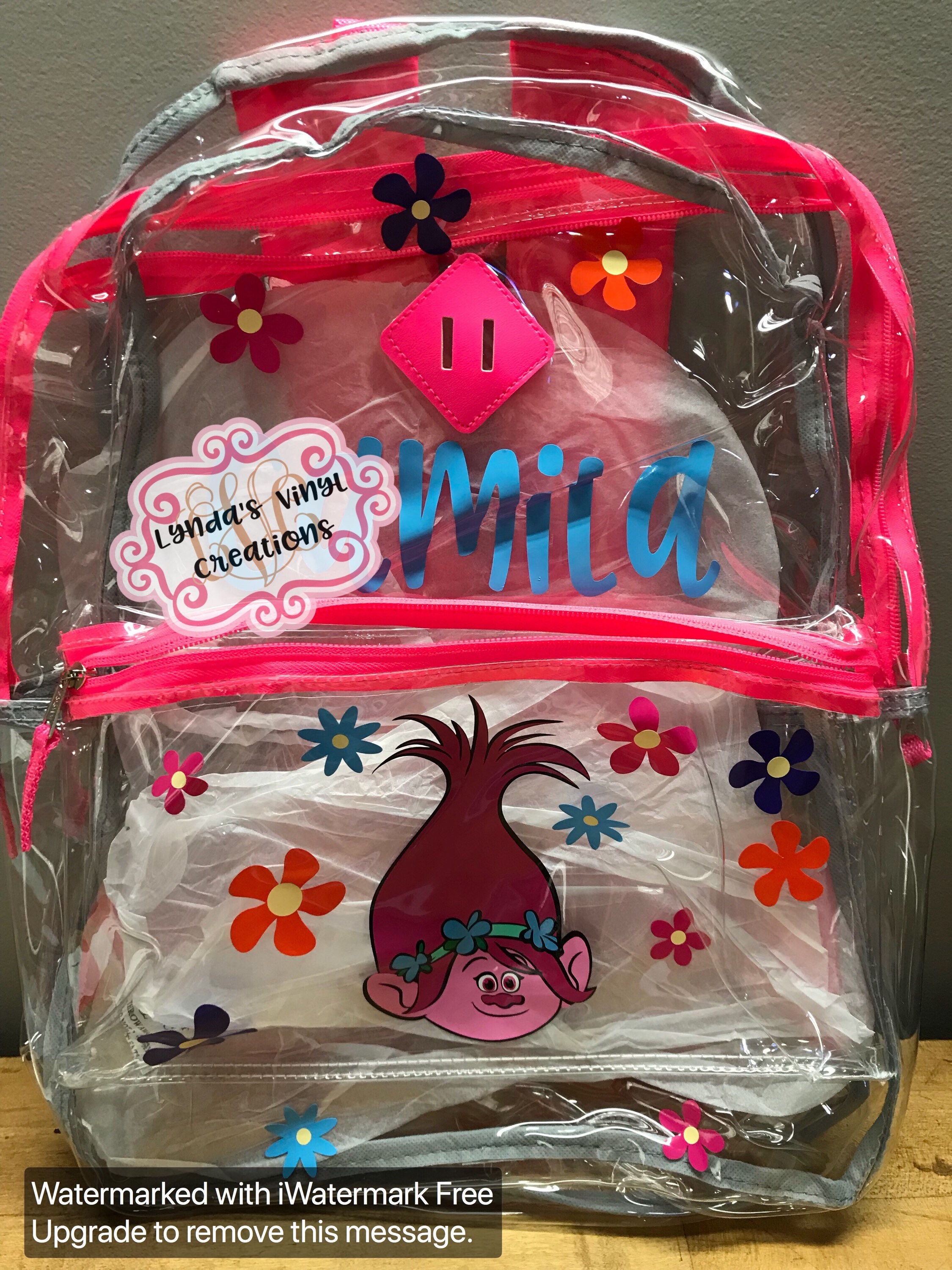 Personalized Troll Inspired Clear Backpack Etsy