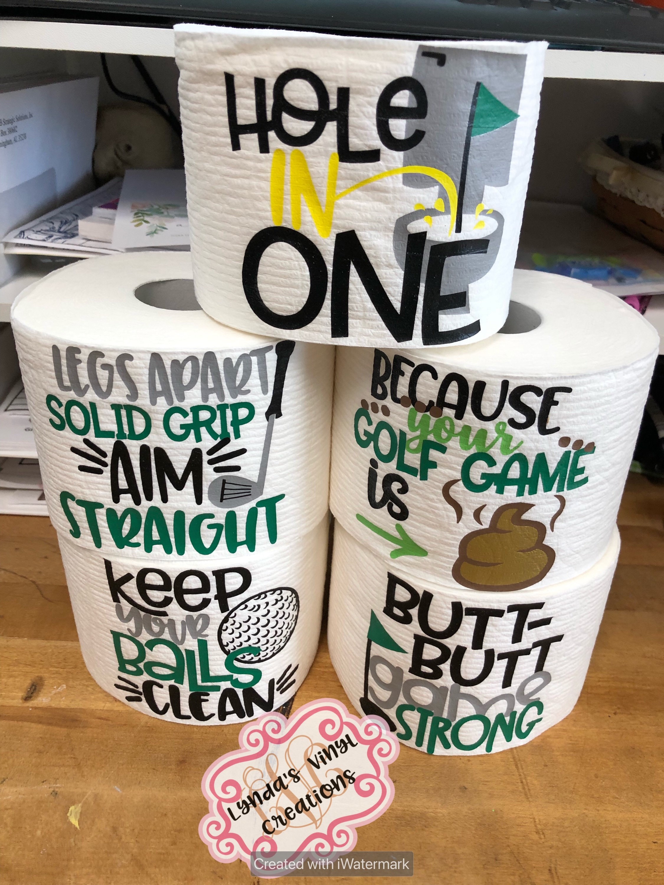 Funny Golfer Toilet Paper Gag Gift//hole in One//because Your - Etsy