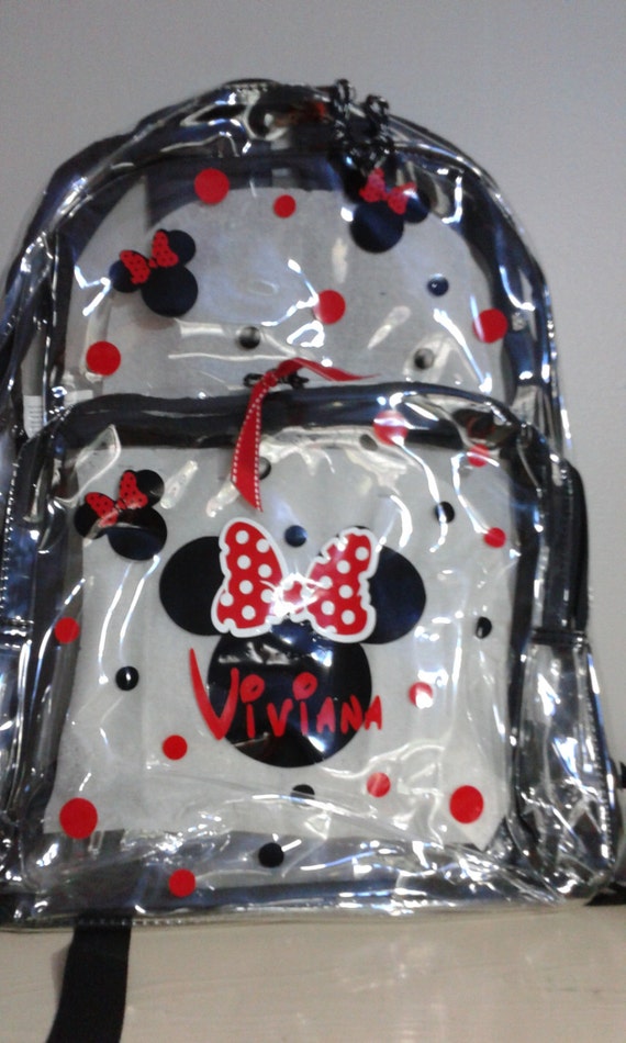 Personalized Clear Backpack Mouse Etsy