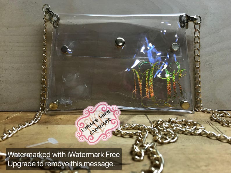 Monogrammed Clear Purse//NFL//Gameday image 3