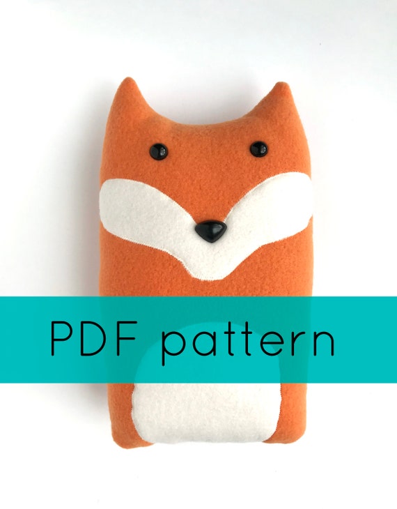 Diy Fox Pattern Woodland Pillow Plush Fleece Fabric Animal Etsy