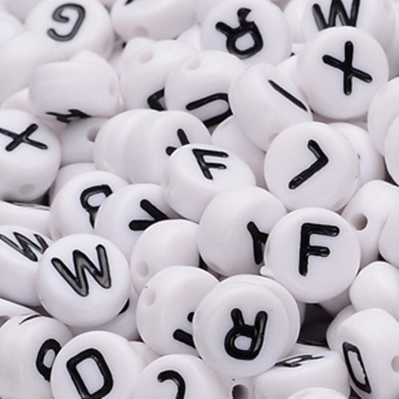 250 x 7mm Pink Letter Beads Round Alphabet Beads Kids Craft Bracelets