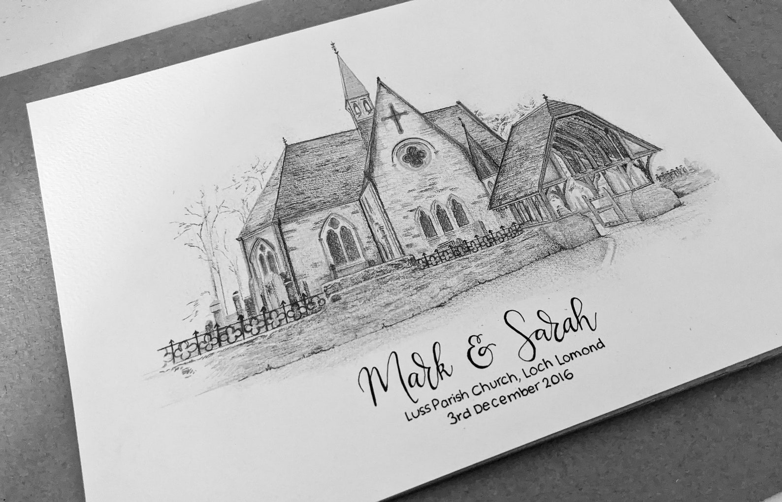 Custom Pencil Wedding Venue Illustration - Etsy