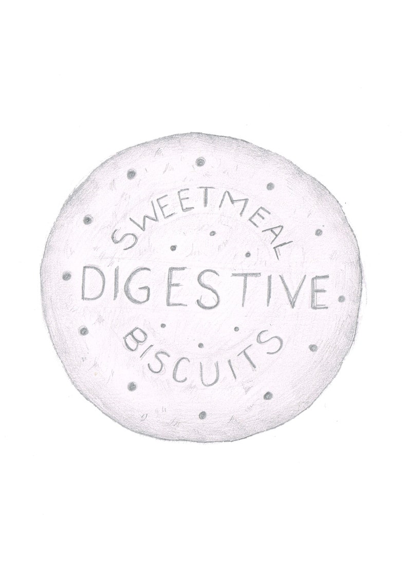 Original Digestive Biscuit drawing | Etsy