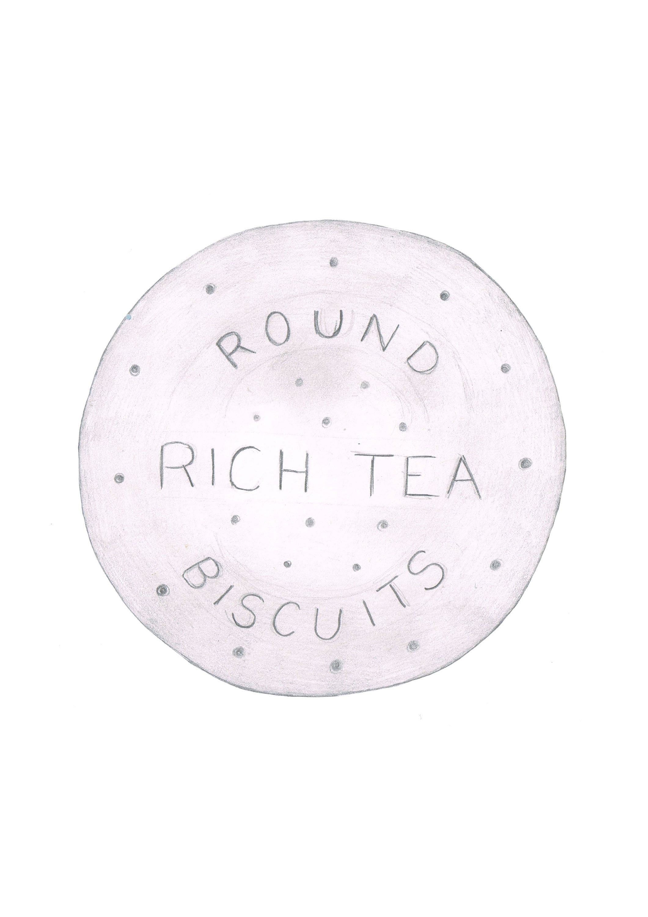 Original Rich tea Biscuit drawing Etsy