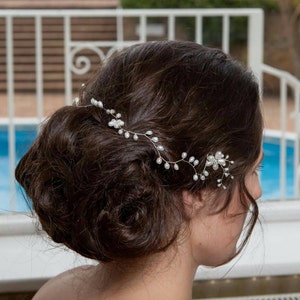 Freshwater pearl forehead headpiece bridal/wedding boho image 2