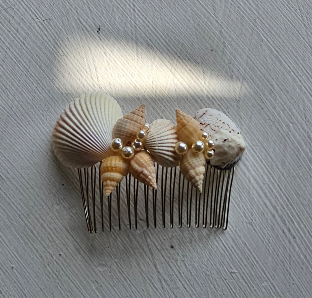 Seashell Comb Seashell Bridal Hair Comb for Beach Wedding - Etsy