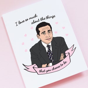 The Office Valentine Anniversary Love Card - Michael Scott Quote